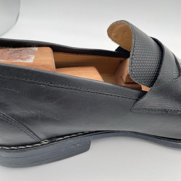 Sandro Moscoloni Maestro Black Split Toe Penny Loafer Black Size 10.5 D Brazil - Picture 10 of 14